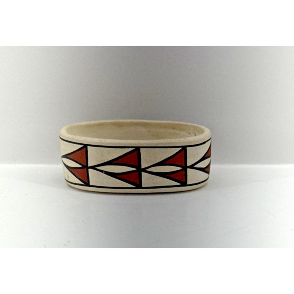 D. Chino Acoma Pueblo Mini Pottery Bowl Hand Painted Southwest Native American